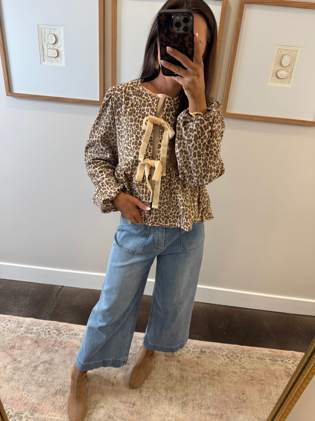 Cheetah Bow Tie Sweater