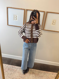 Mocha Striped Sweater