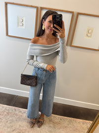 Grey Strapless Bodysuit