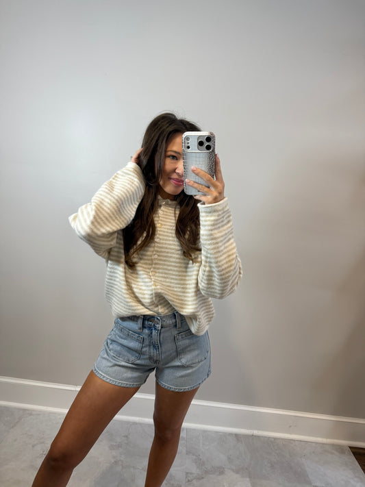 Kami Neutral Striped Top