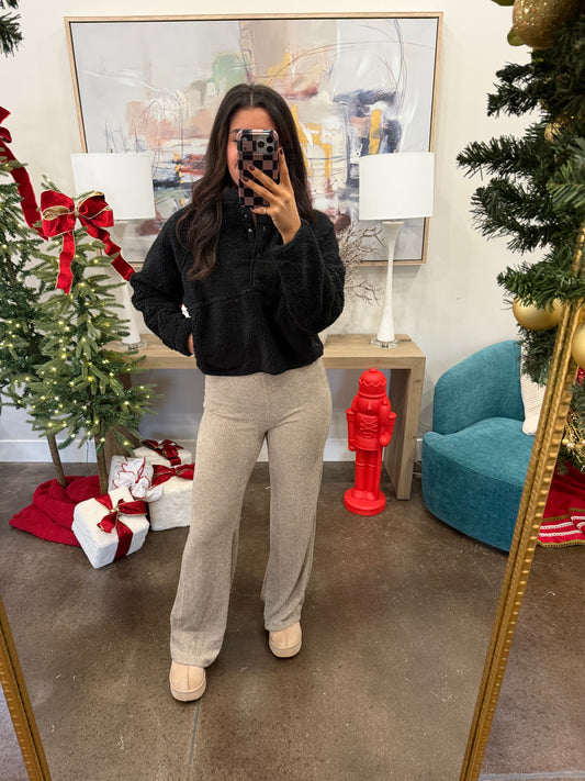 Black Millie Sherpa Pullover