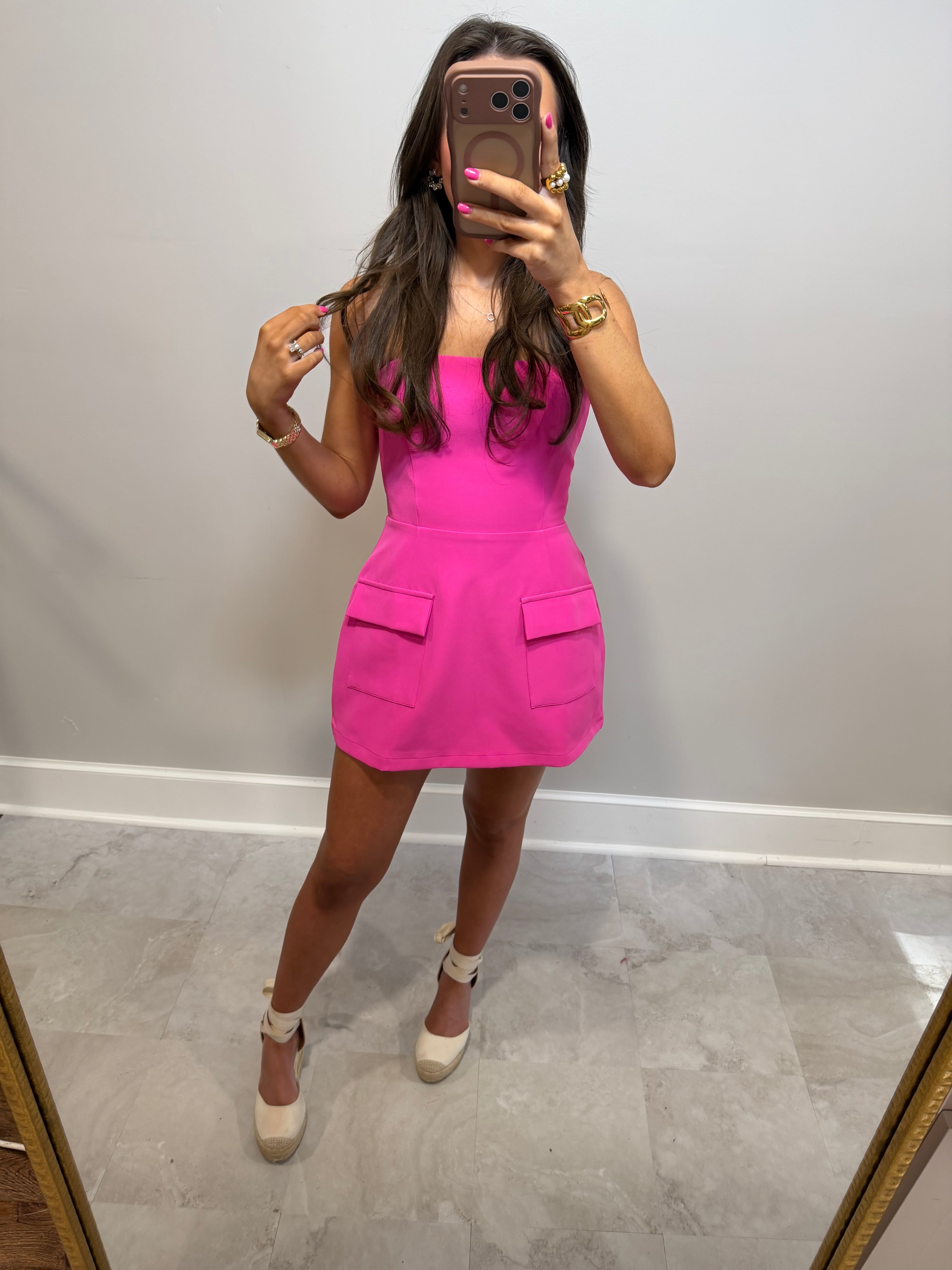Pink Heart Strapless Dress