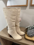 Suede Cream Boots