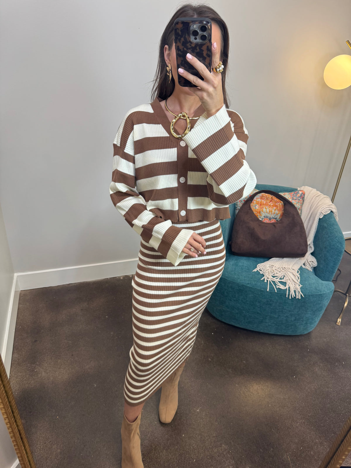 Cardigan Dress Set