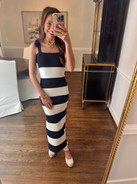 Navy & White Dress