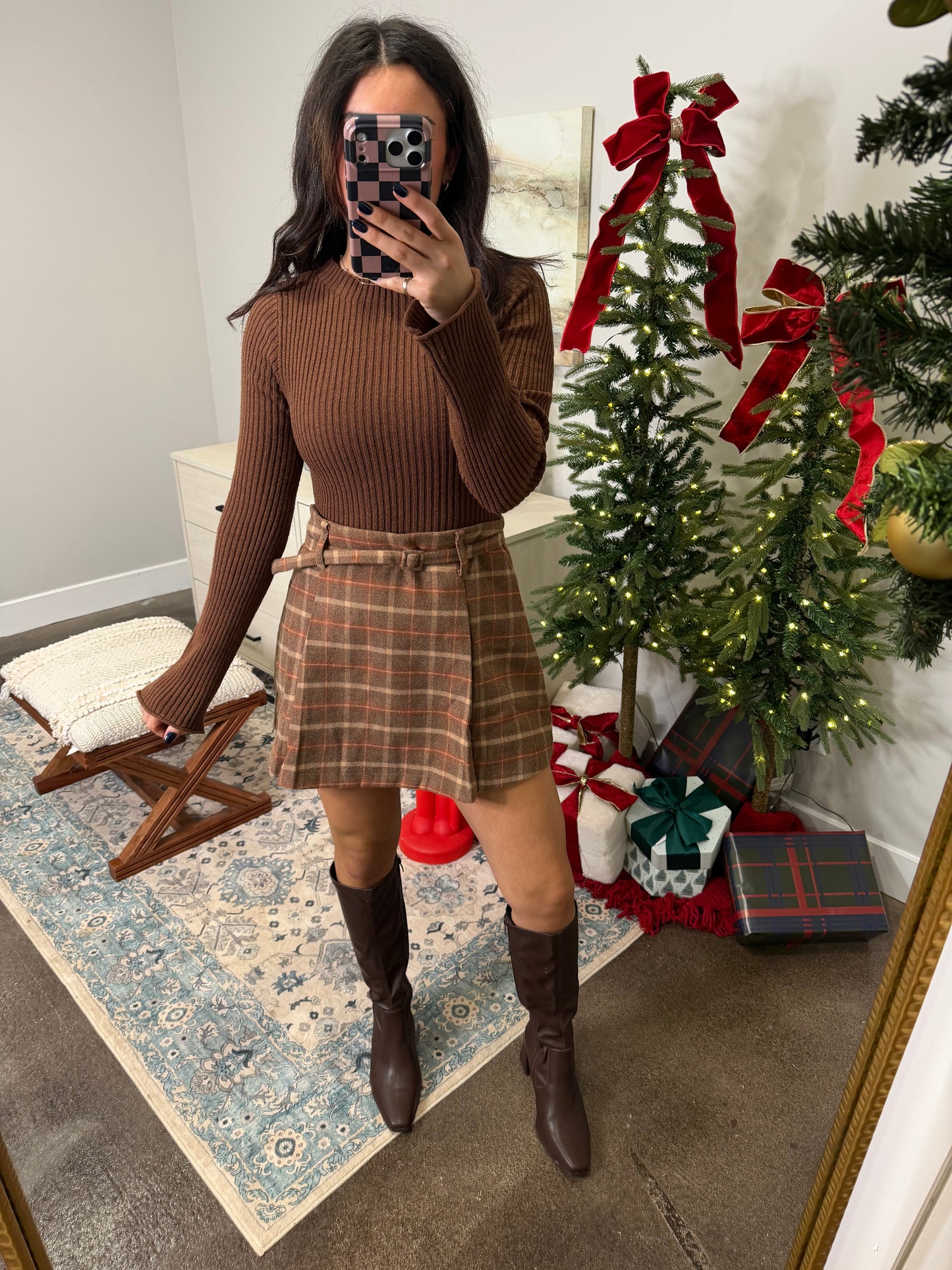 Brown Layering Top