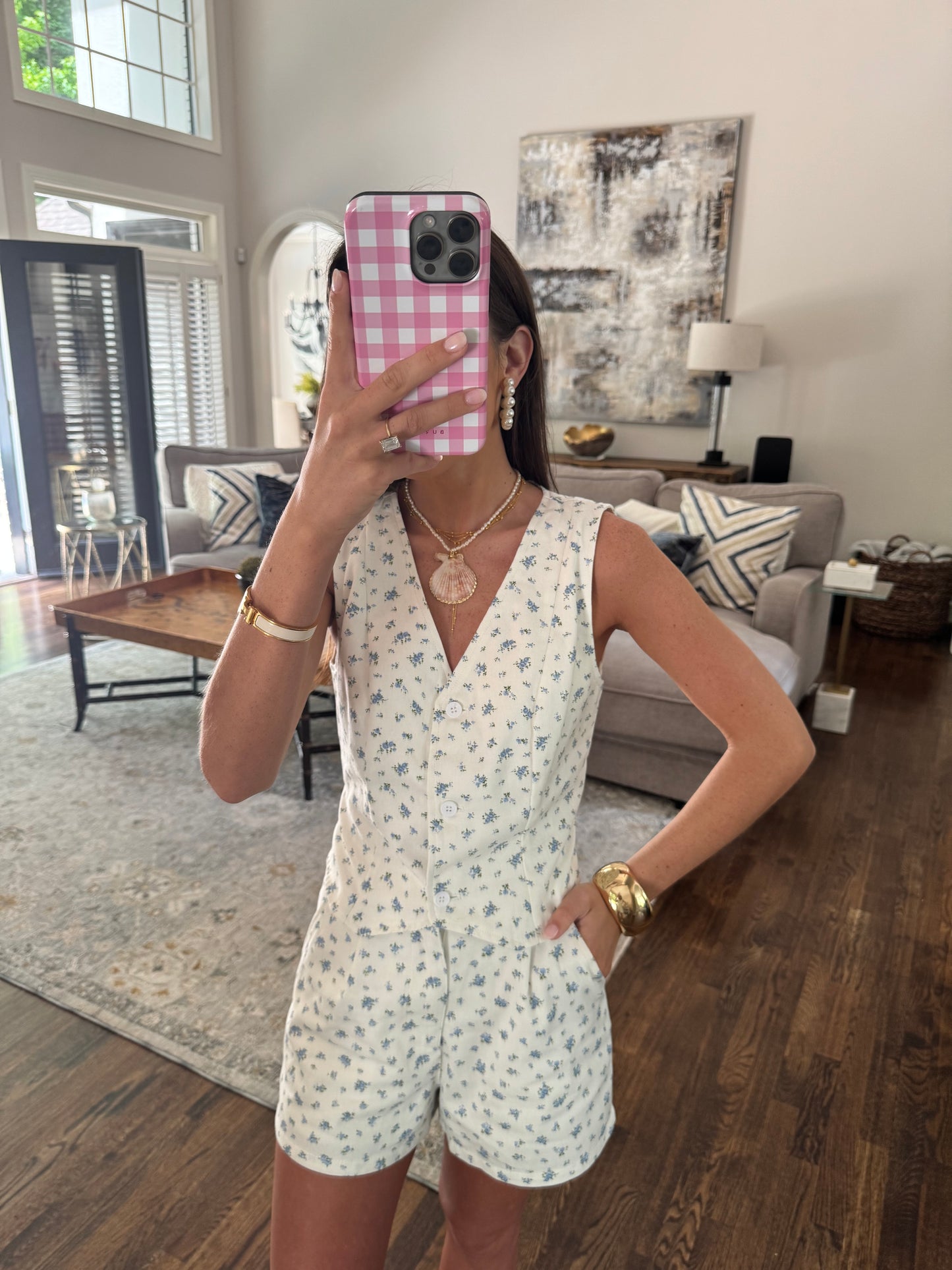 Floral Denim Set