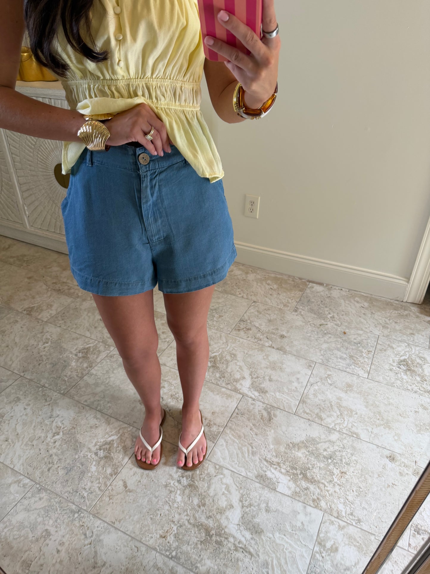 Coastal Breeze Denim Shorts