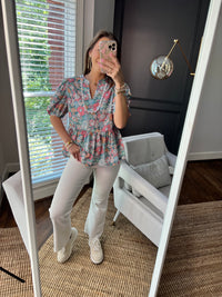 Rachel Floral Top ( Final sale)