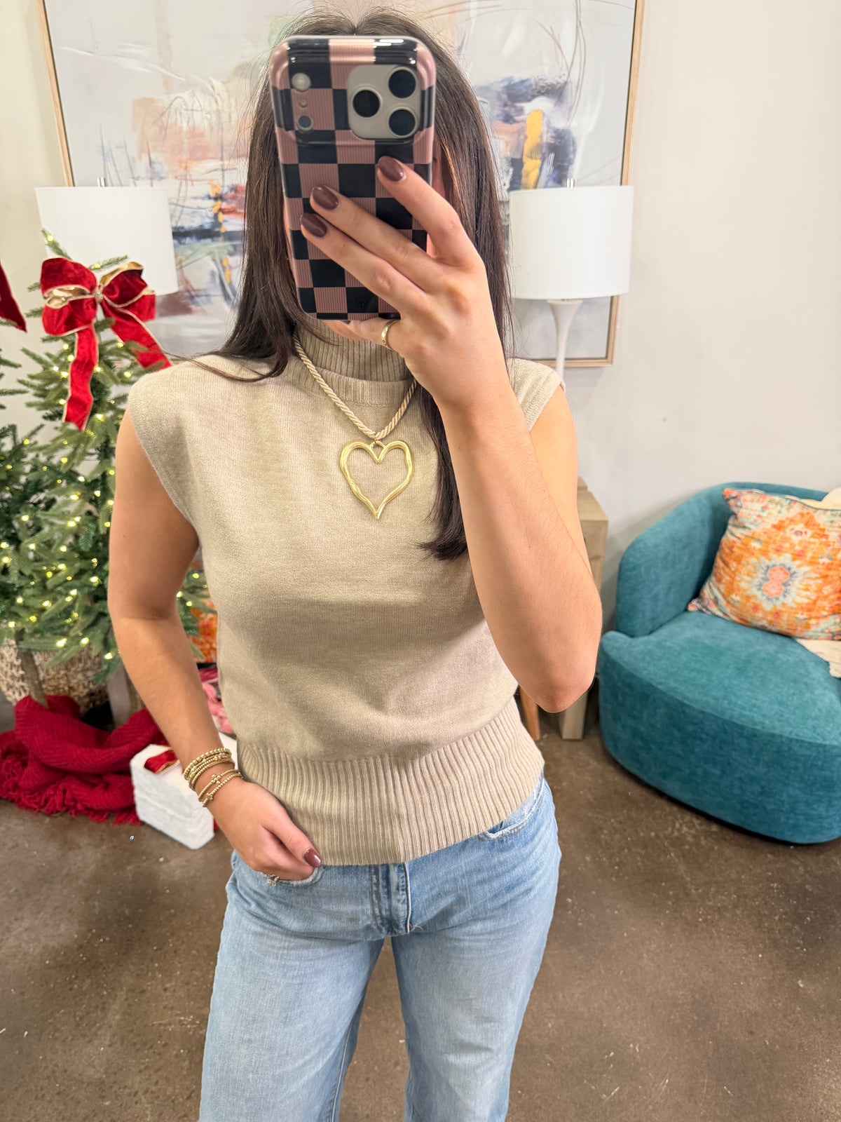 Grey Turtleneck Sweater