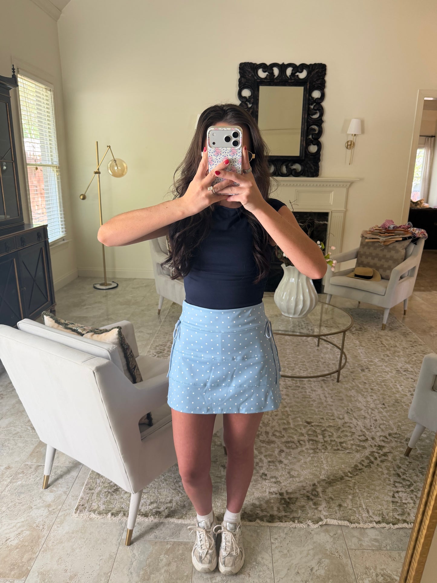 Polka Dot Blue Skirt