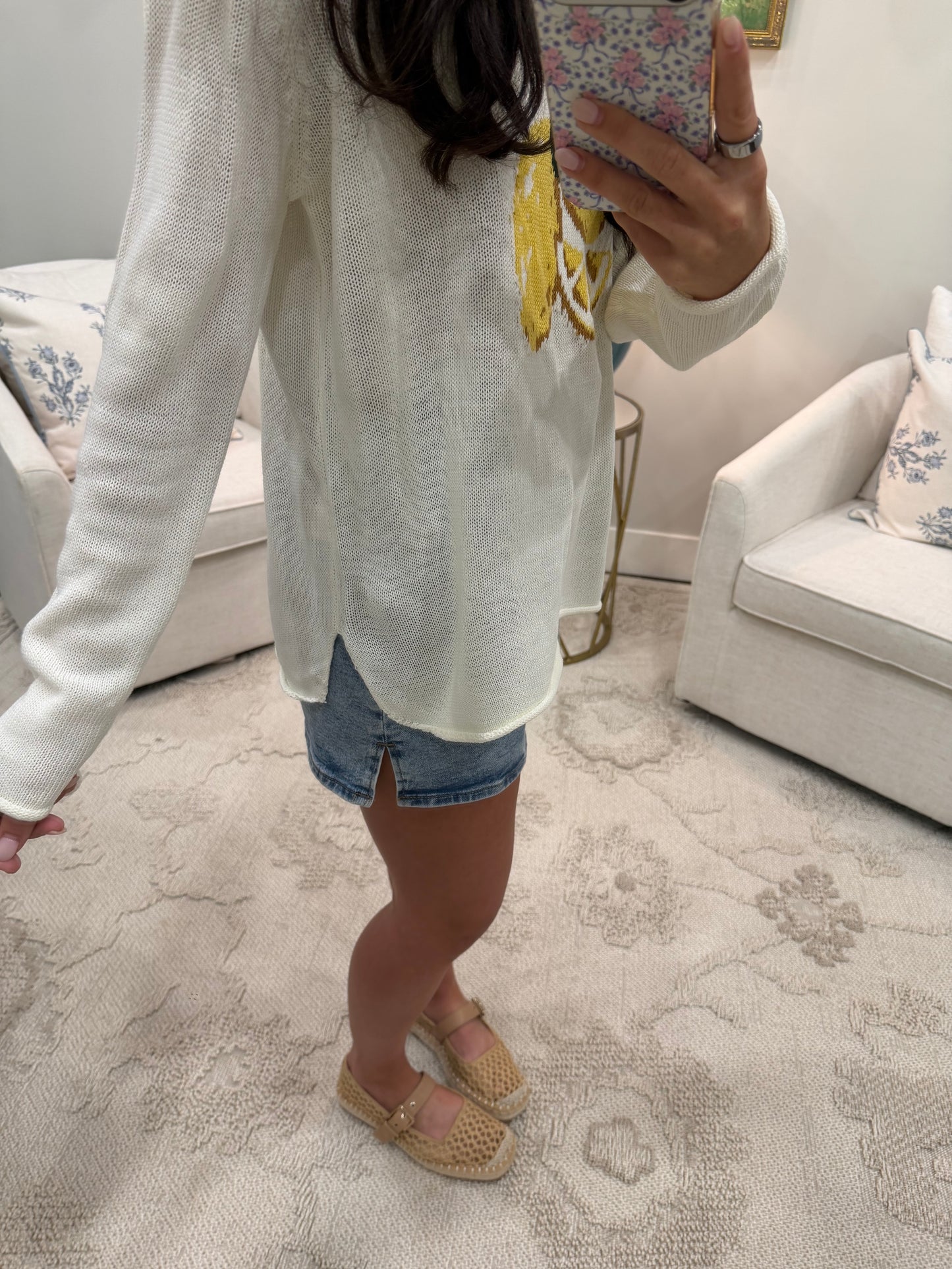 Lemon knit Top