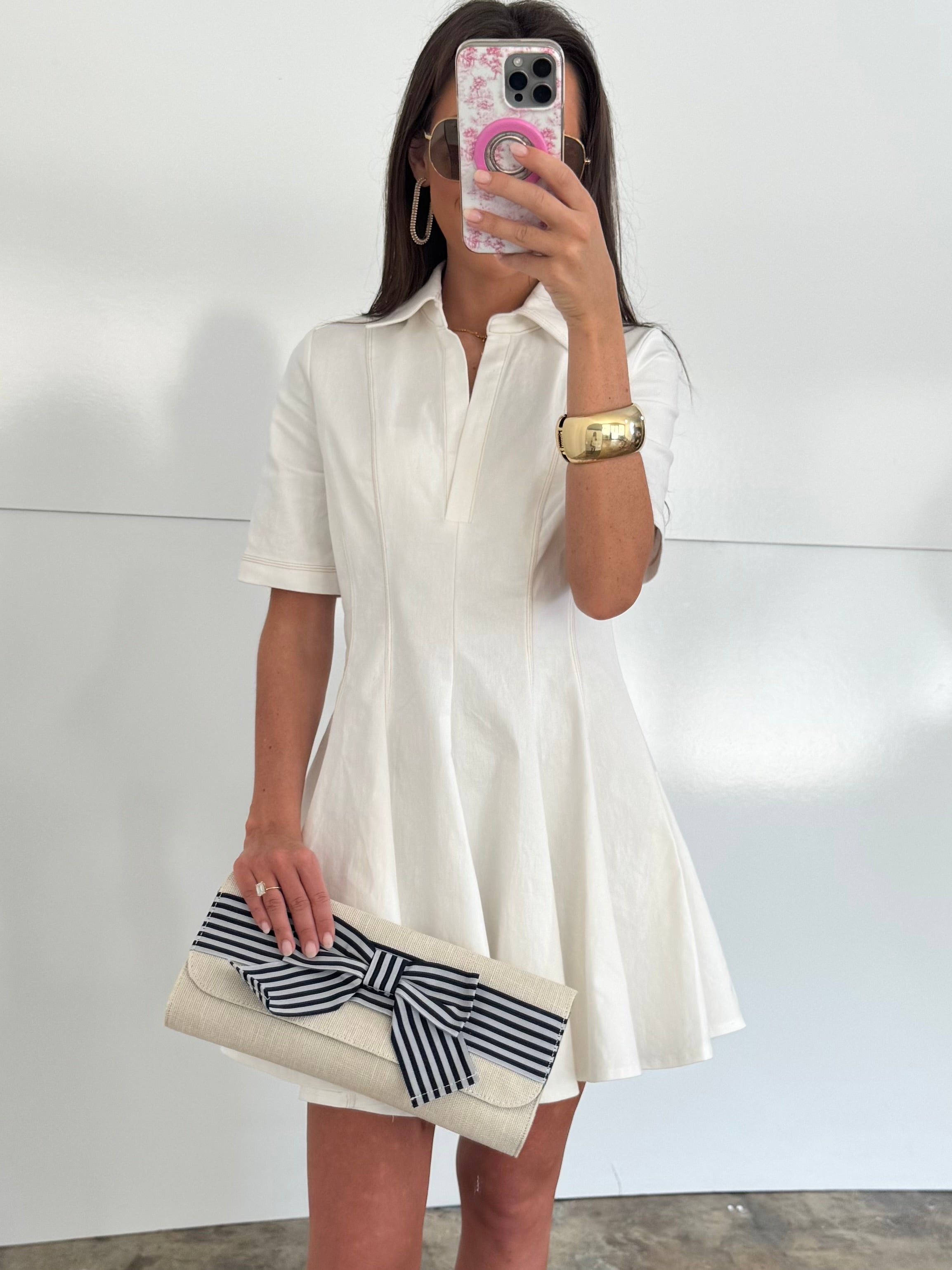 White Denim Dress