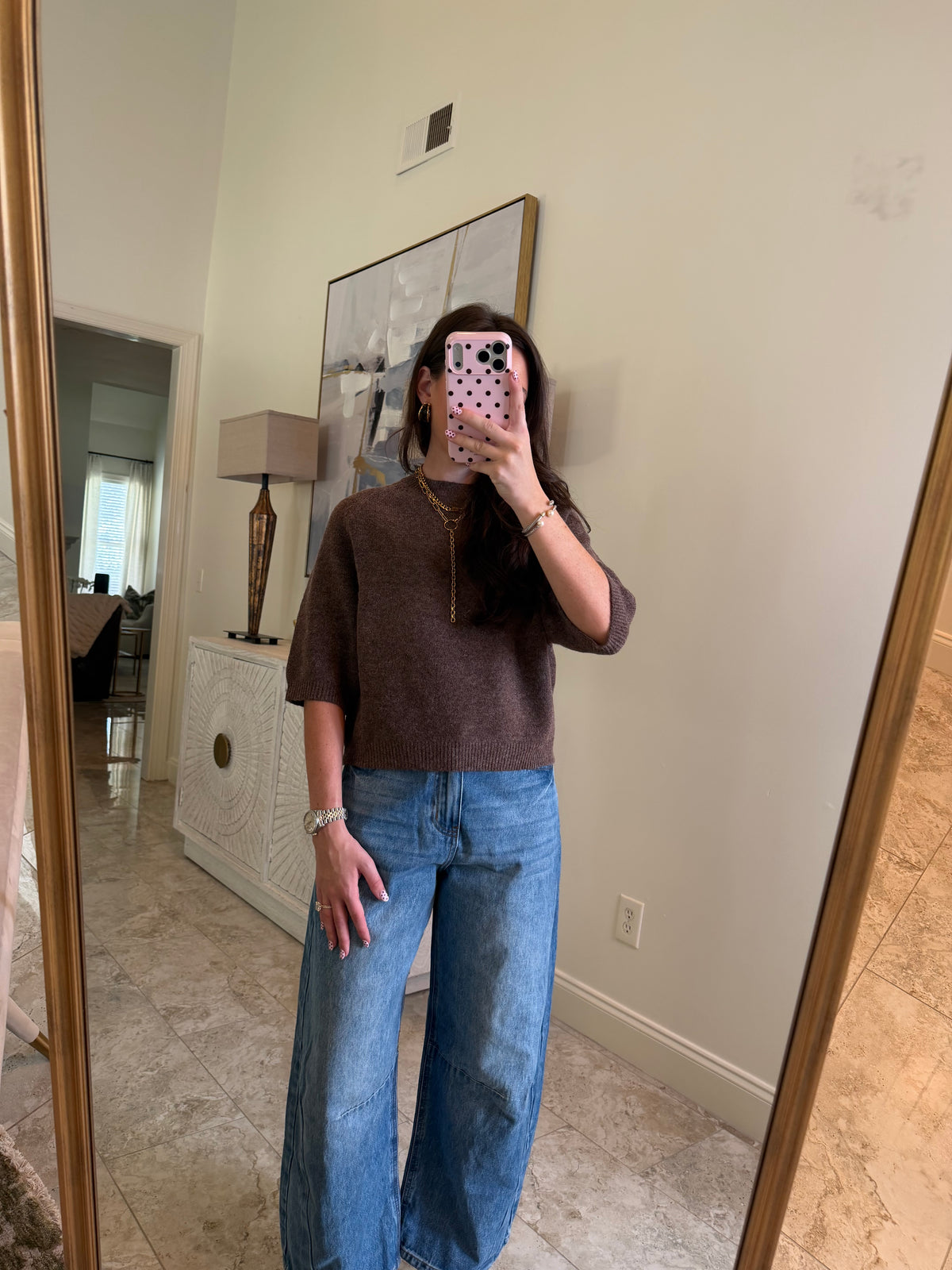 Mocha Morgan Top