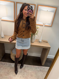 Mocha Brown Button Down Jacket