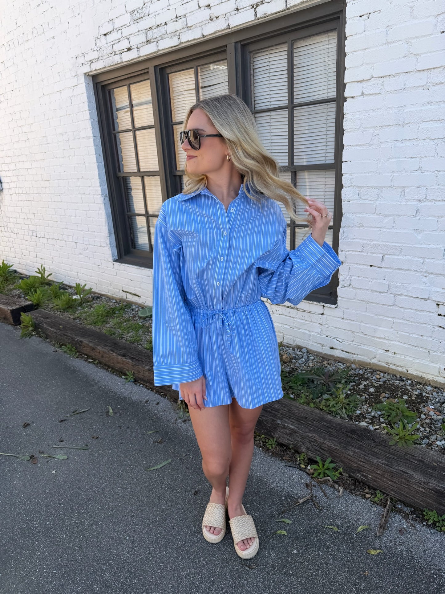 Kendall Striped Romper