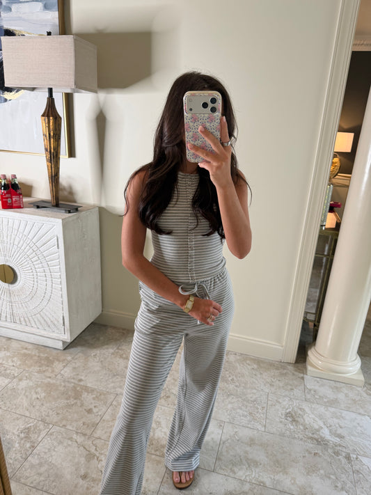 Grey Zane Striped Set