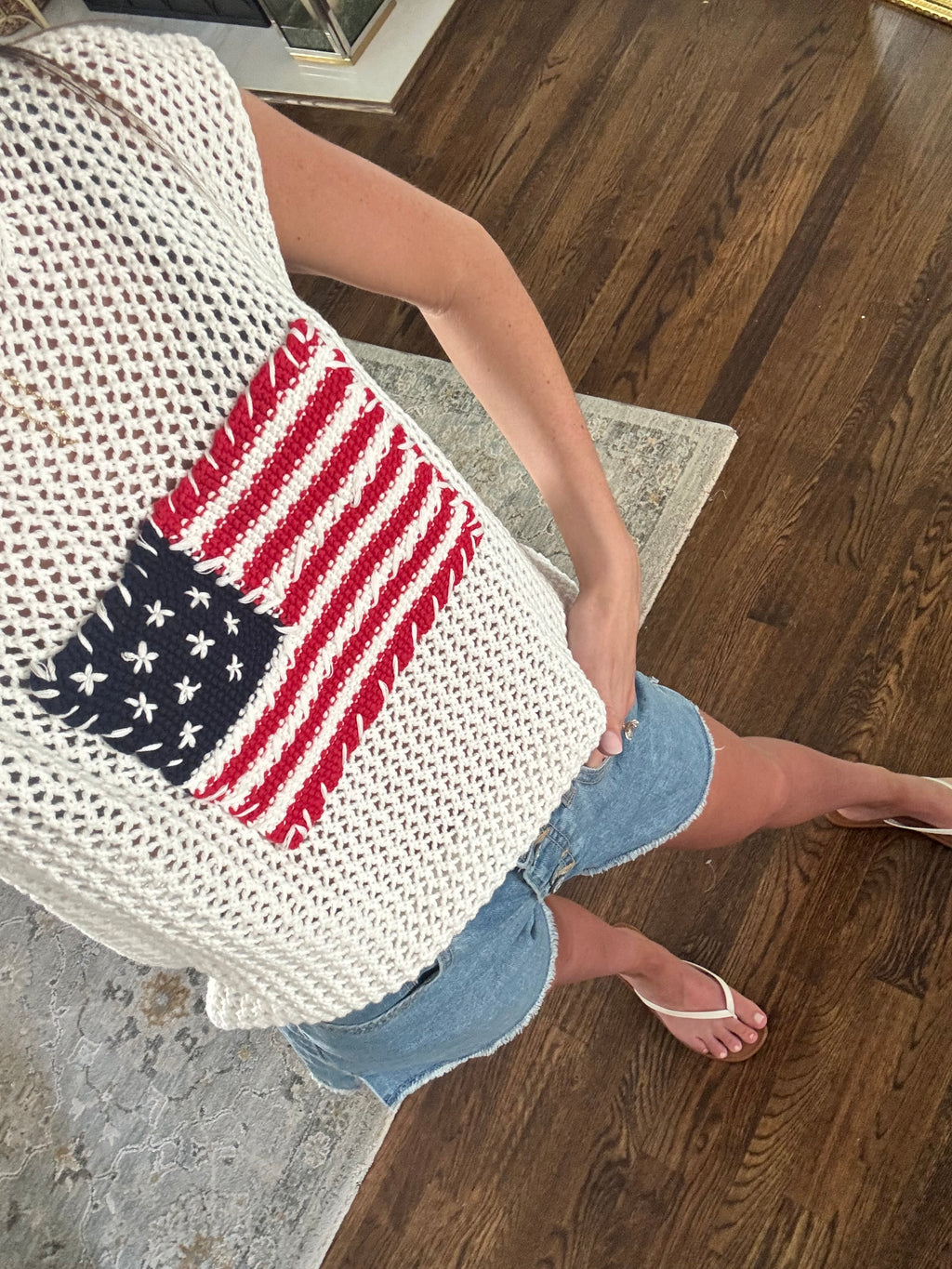 Crochet American Flag Top