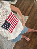 Crochet American Flag Top