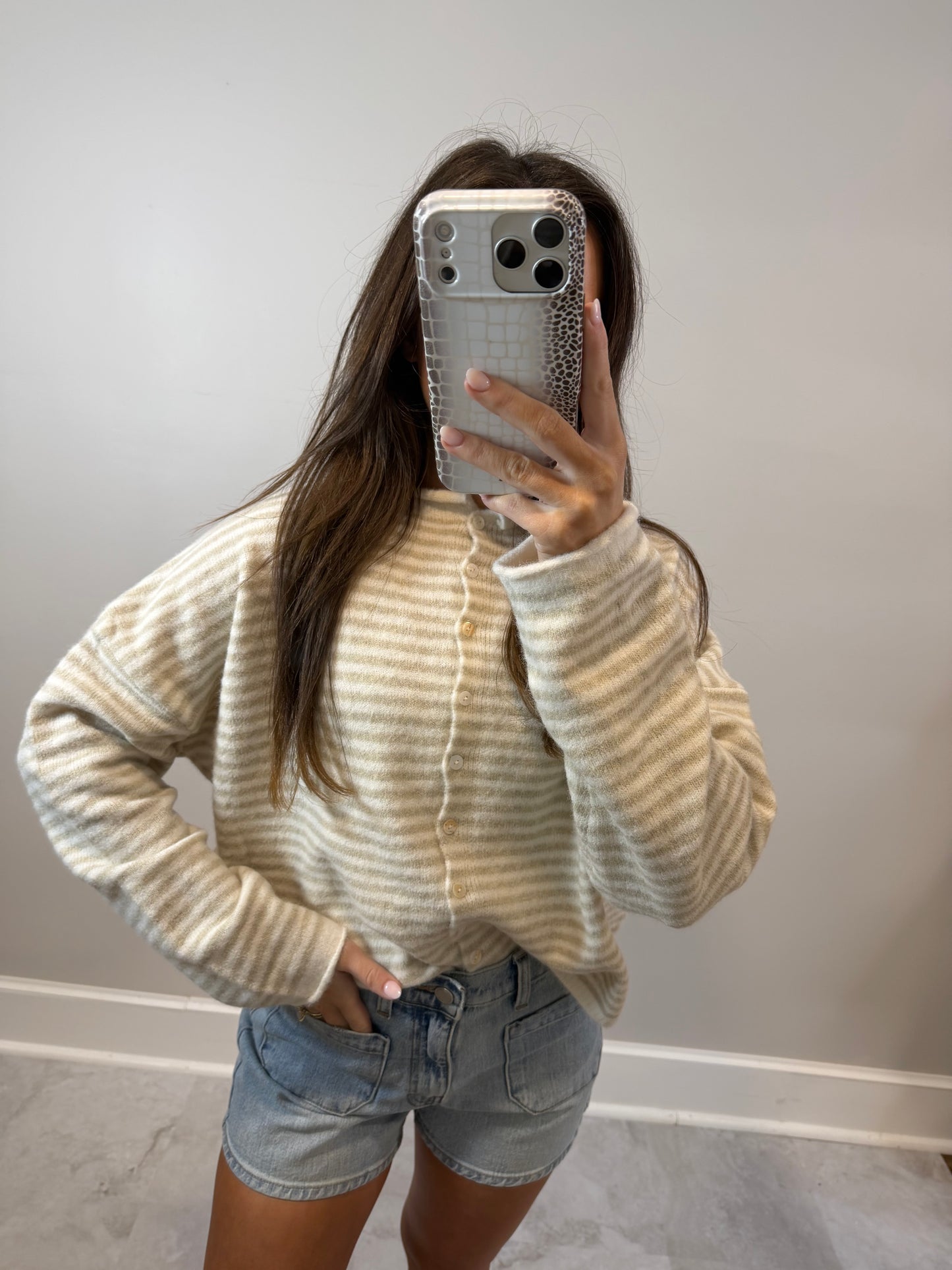 Kami Neutral Striped Top