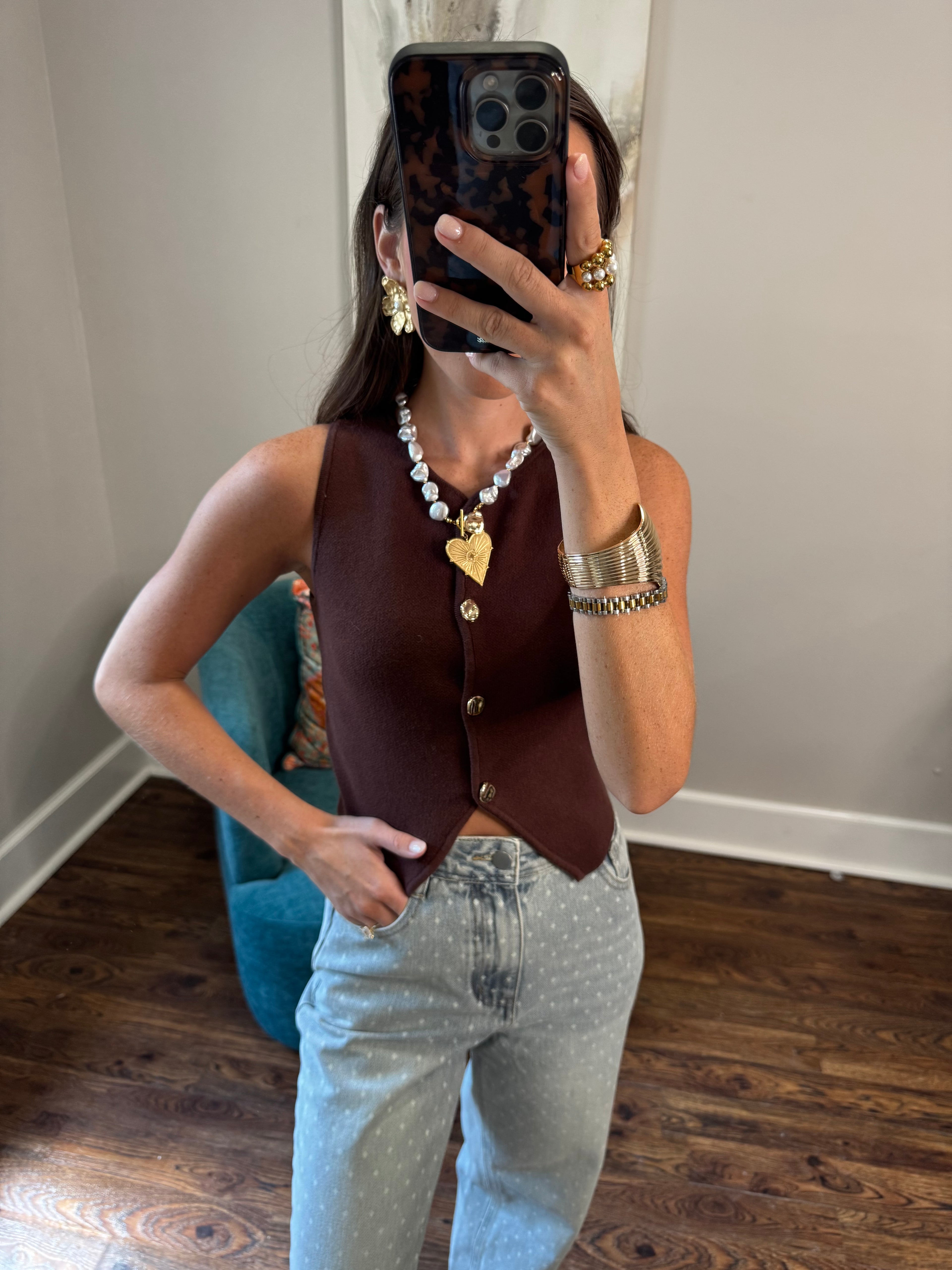 Miranda Mocha Sweater Top