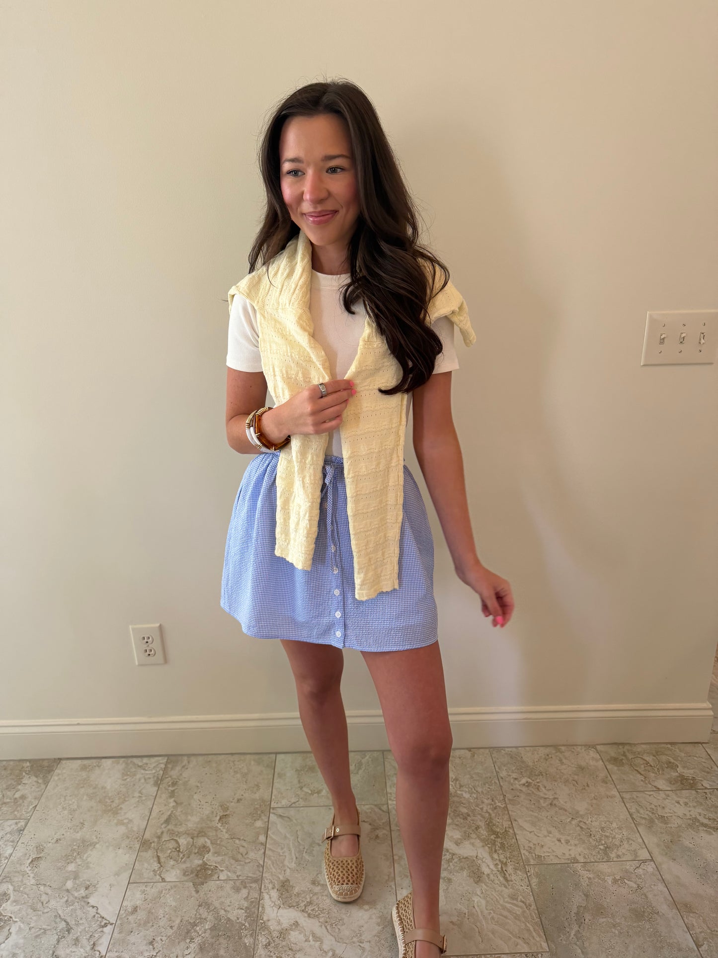 Blue Gingham Skirt