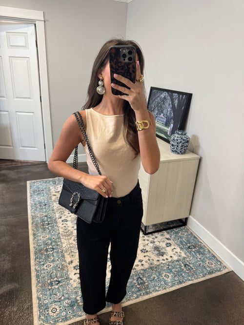 Alexa Tan Sweater Top