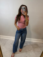 Red July Striped Top