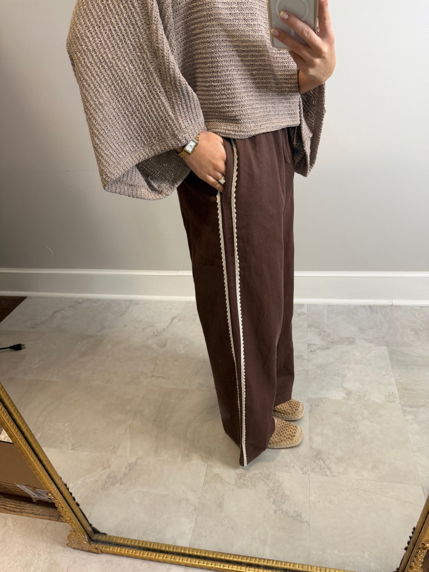 Mocha Lace Pants