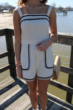 Grace Cream & White Romper