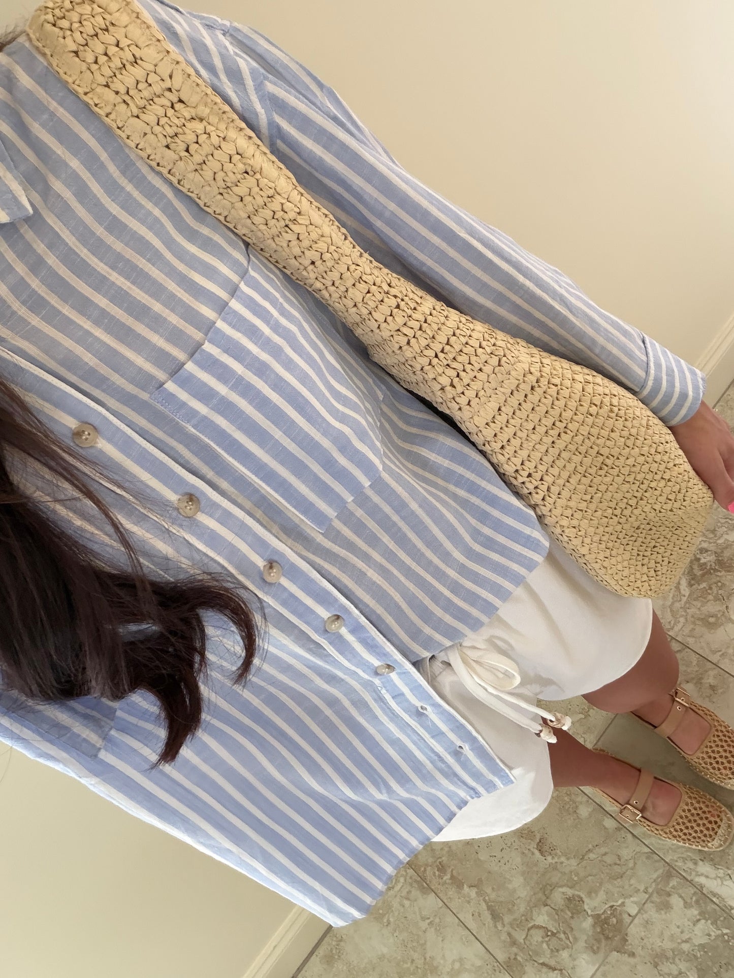 Sandy Striped Button Down