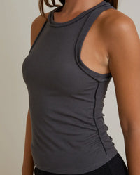 Charcoal Ribbed Tank