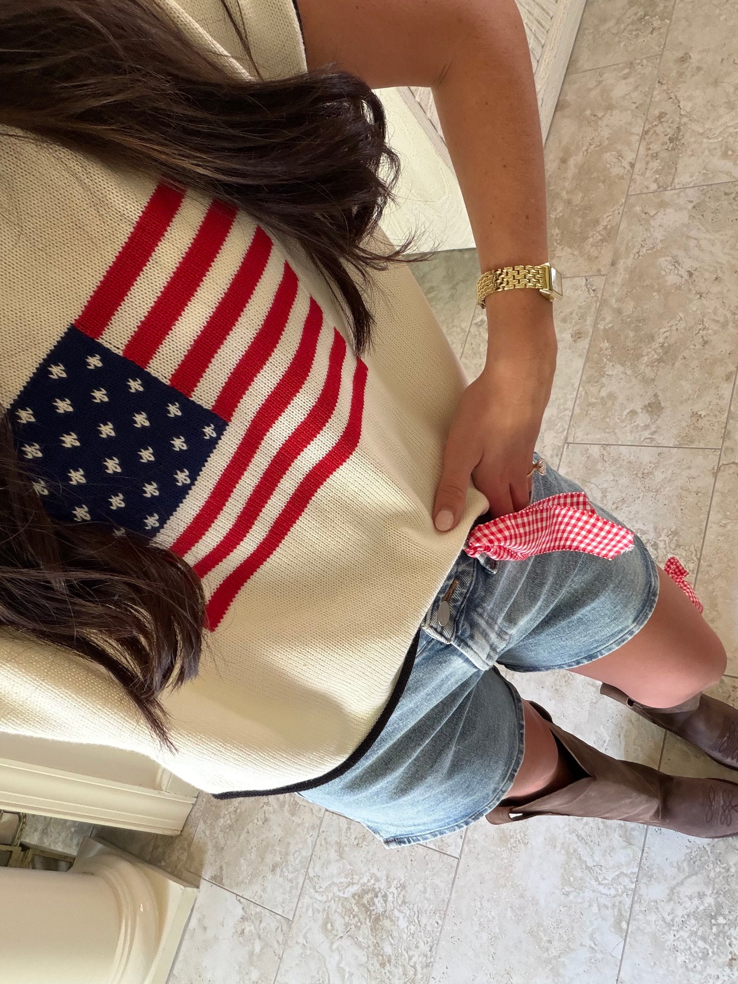 American Flag Sweater