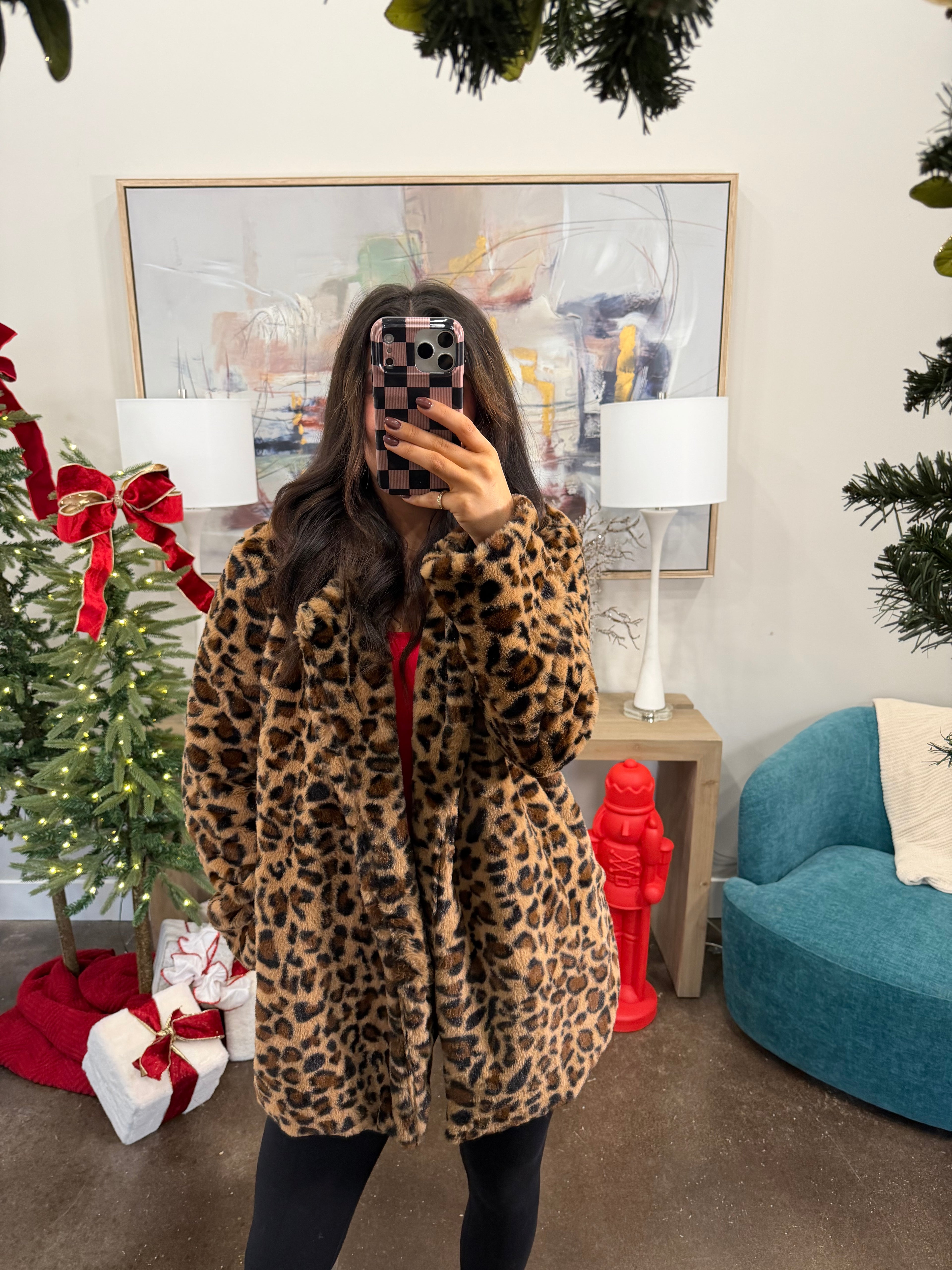 Long Cheetah Fur Coat