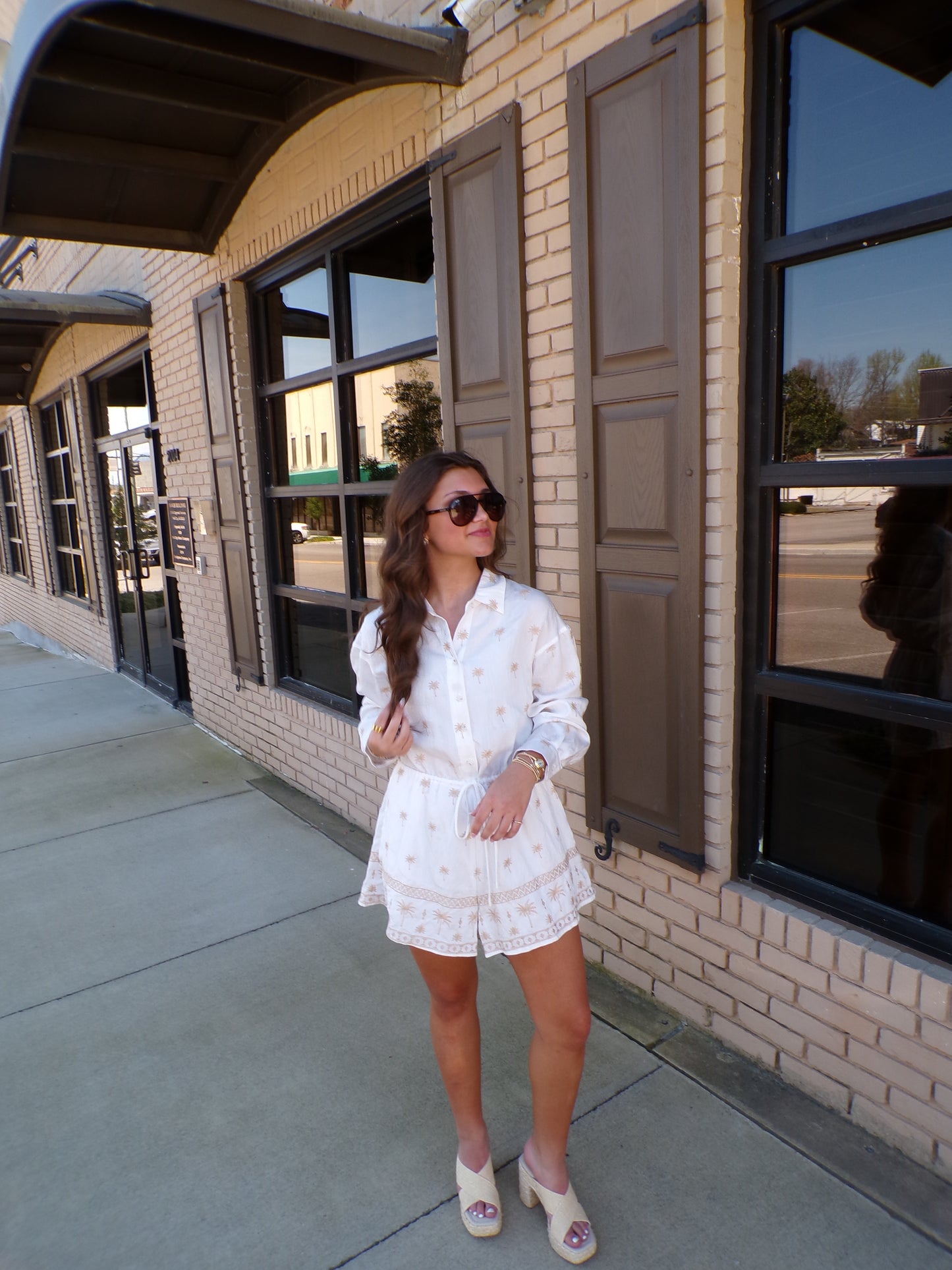 Tropical Palm Tree Romper