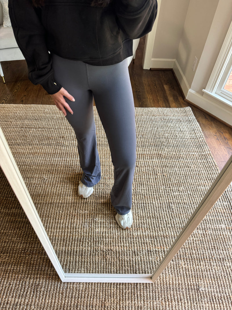 Grey Yoga Flare Pants