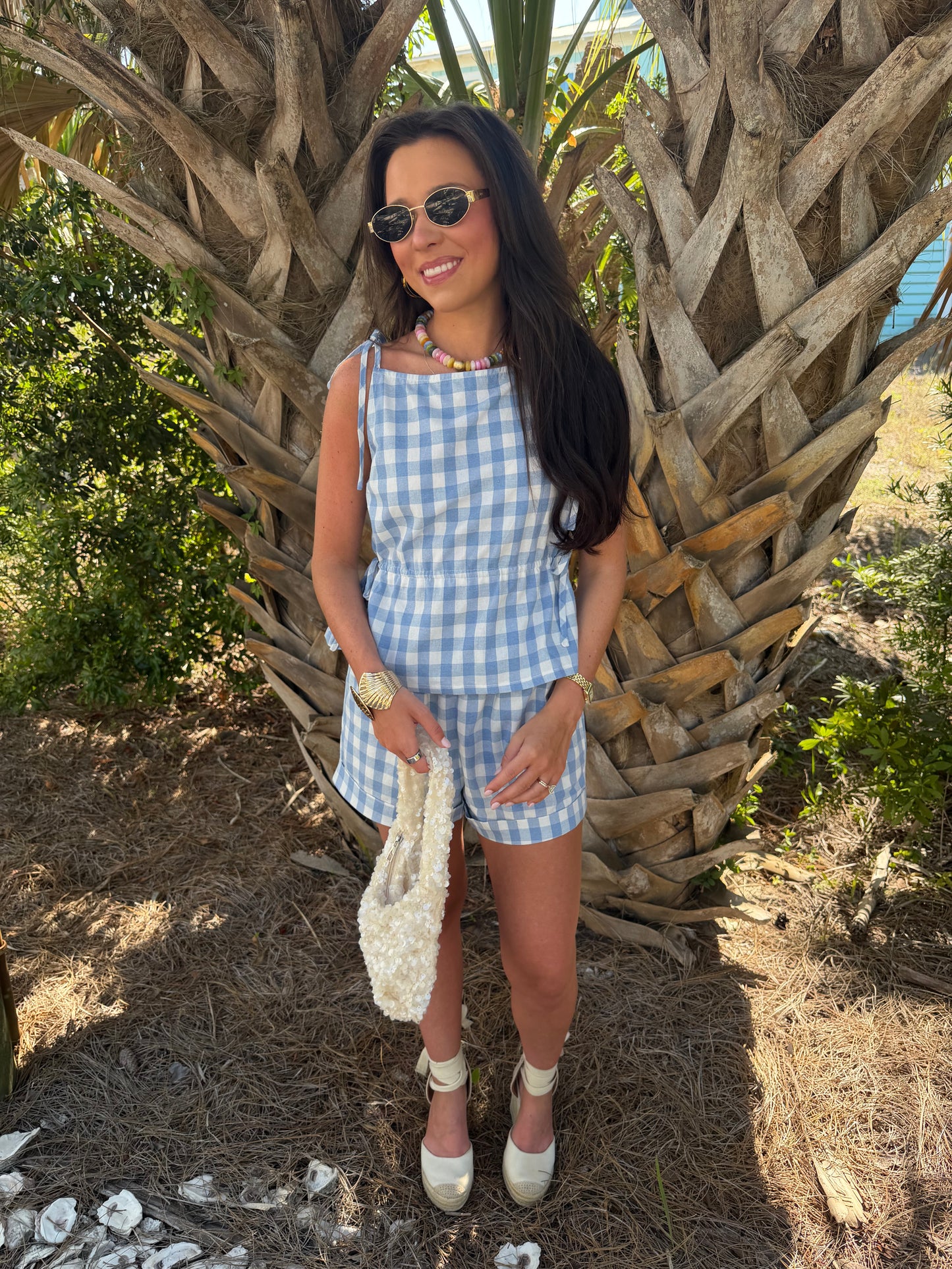 Blue Gingham Set