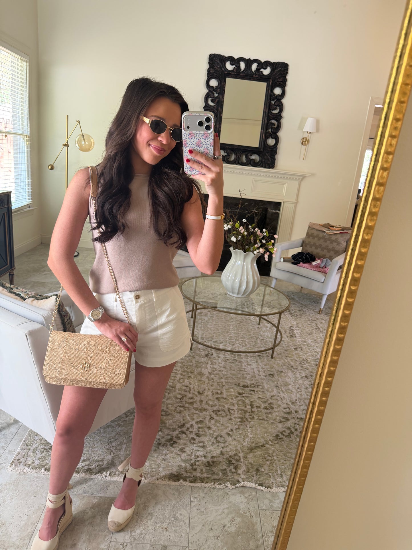 White Linen Shorts