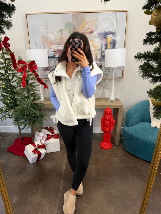 White Sherpa Vest