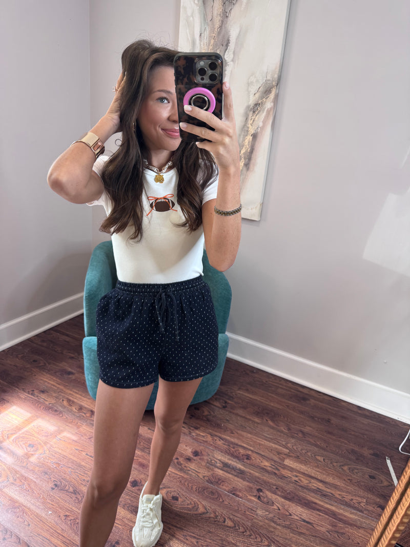 Orange Bow Football Top