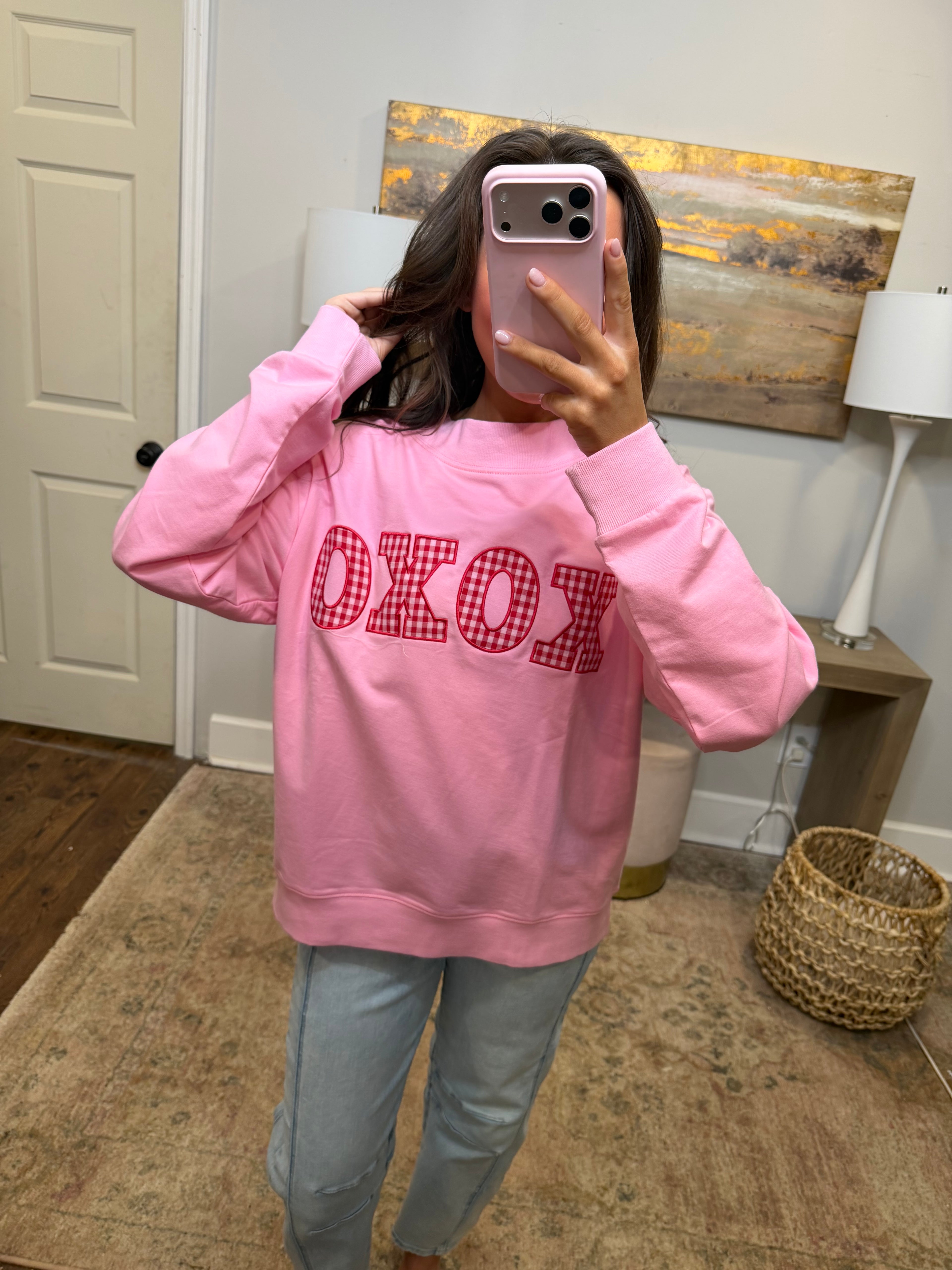 XOXO Mock Neck Sweatshirt