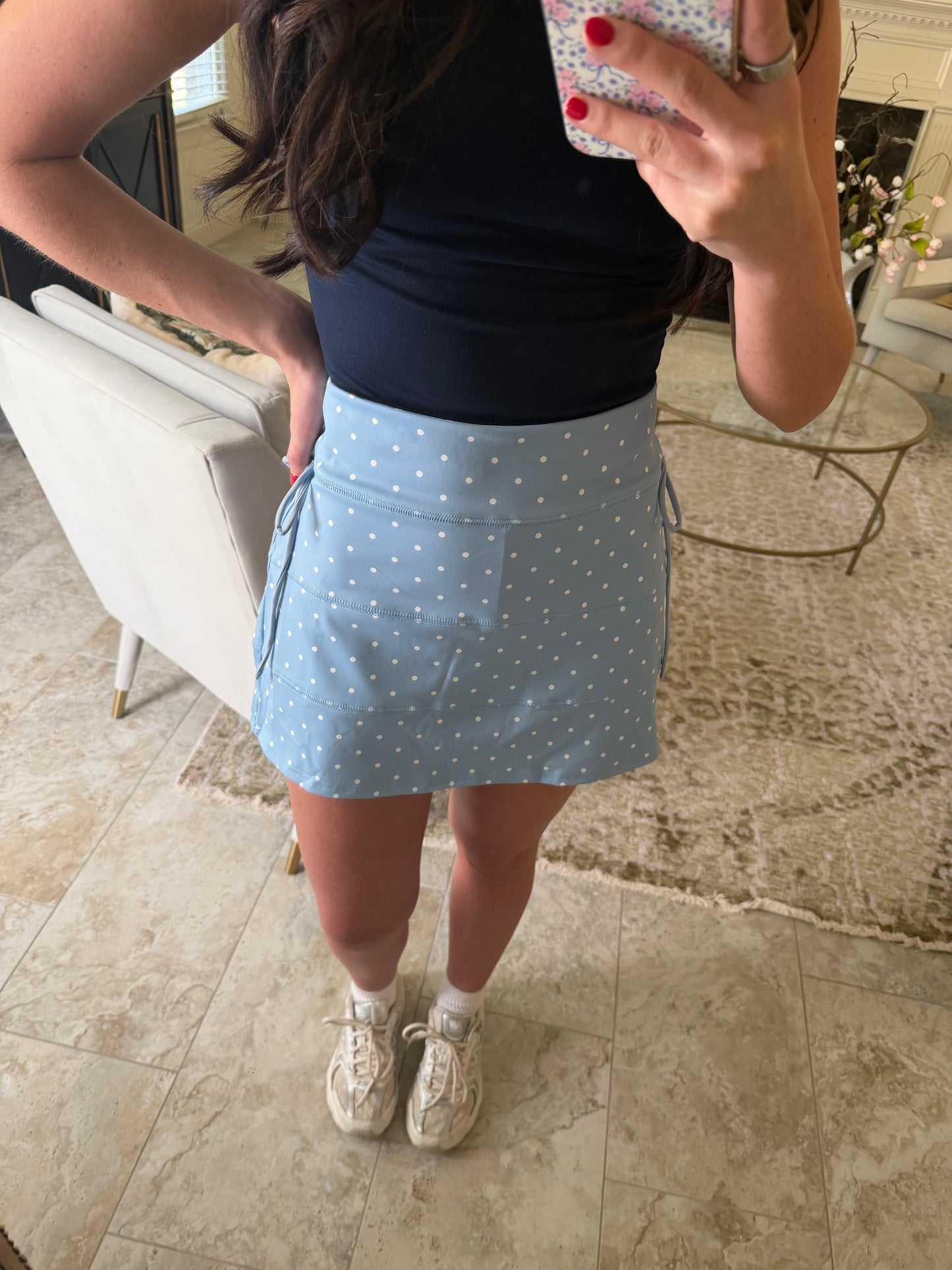 Polka Dot Blue Skirt