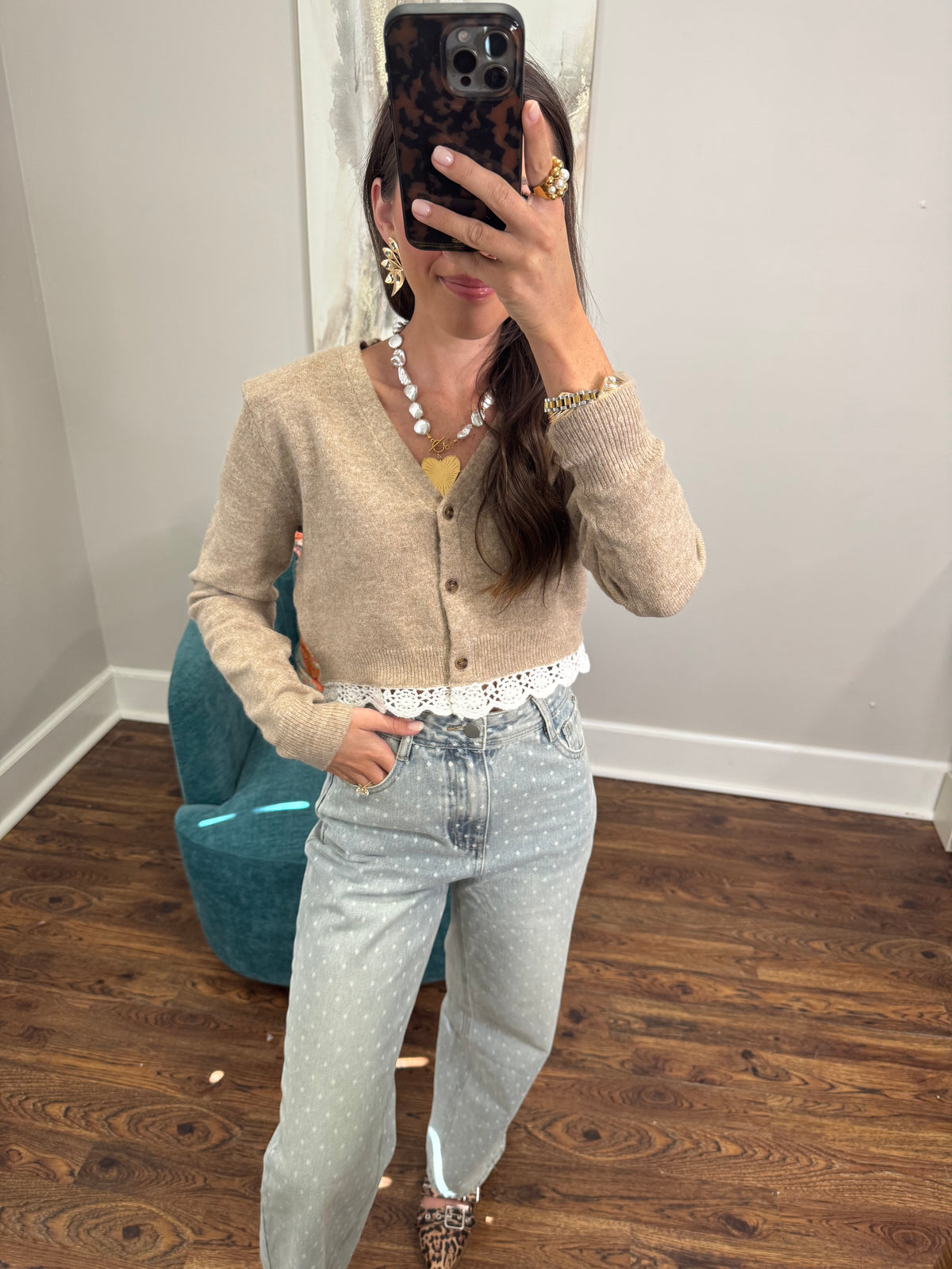Lace Cardigan Sweater