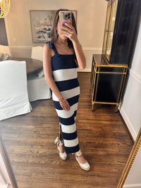 Navy & White Dress