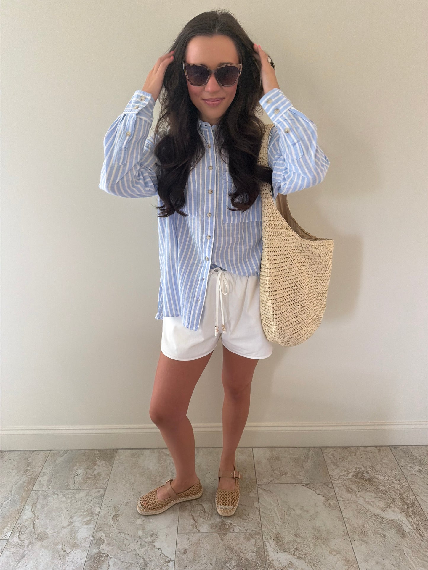 Sandy Striped Button Down