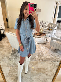 Washed Denim Dress