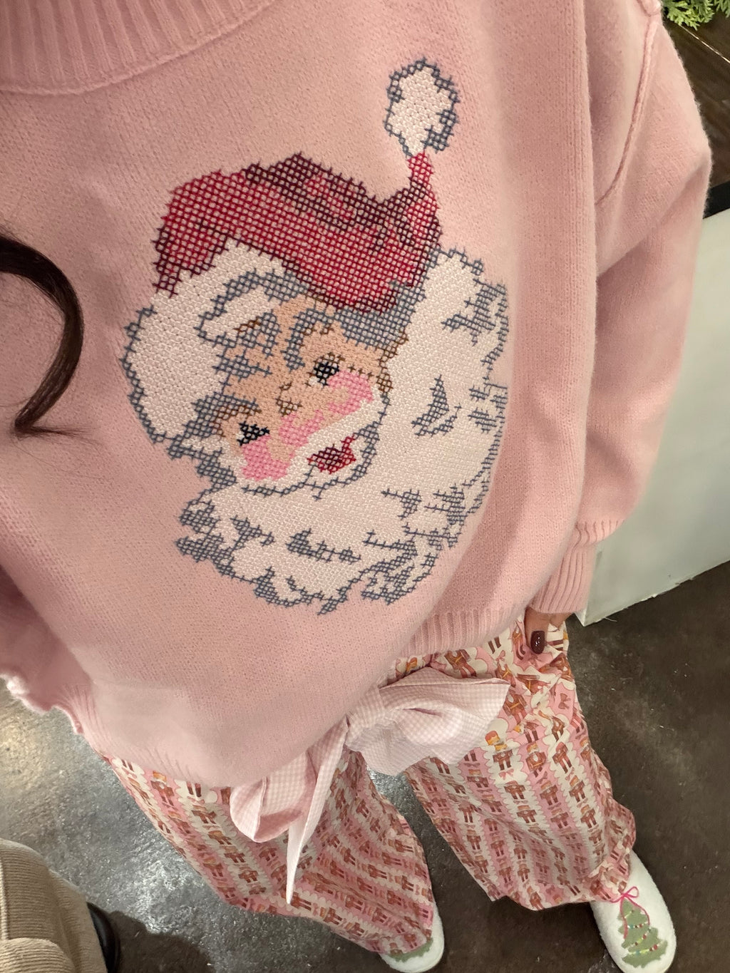 Pink Santa Sweater