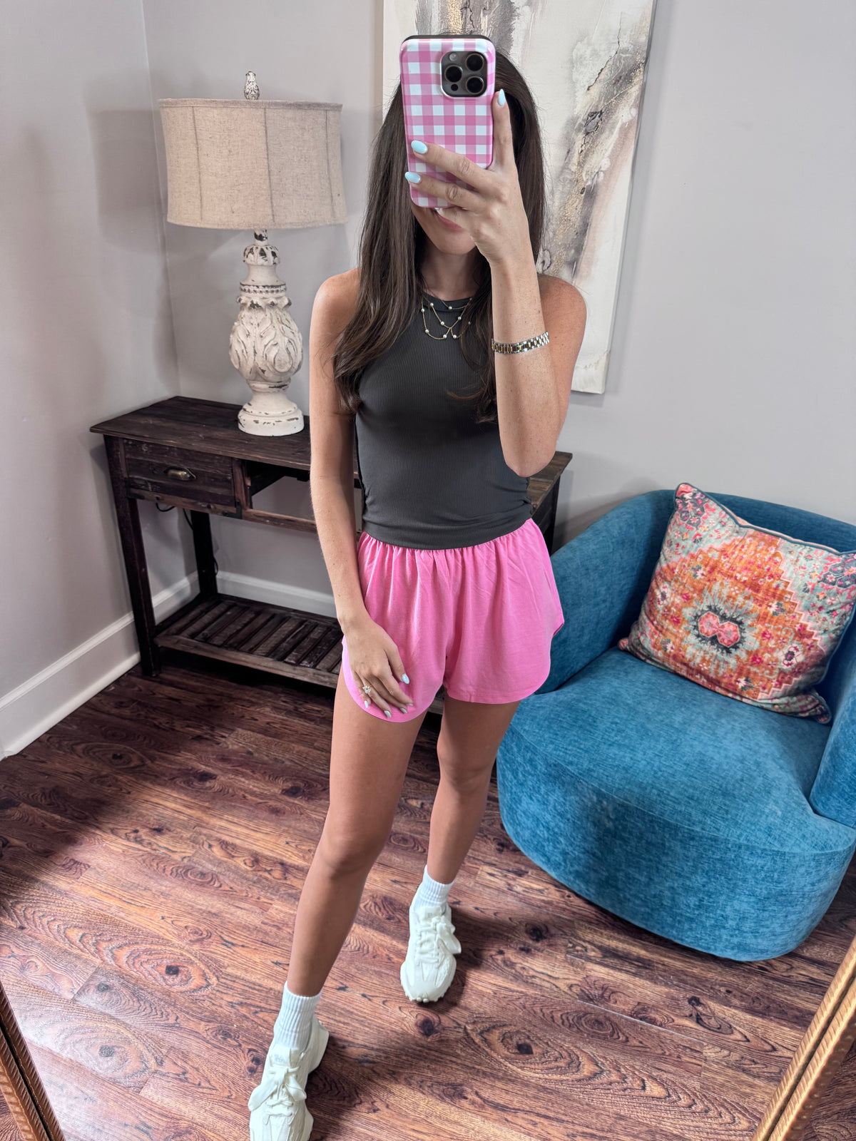 Charcoal Ribbed Tank