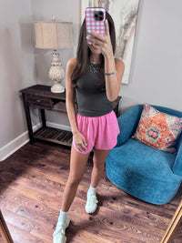 Charcoal Ribbed Tank