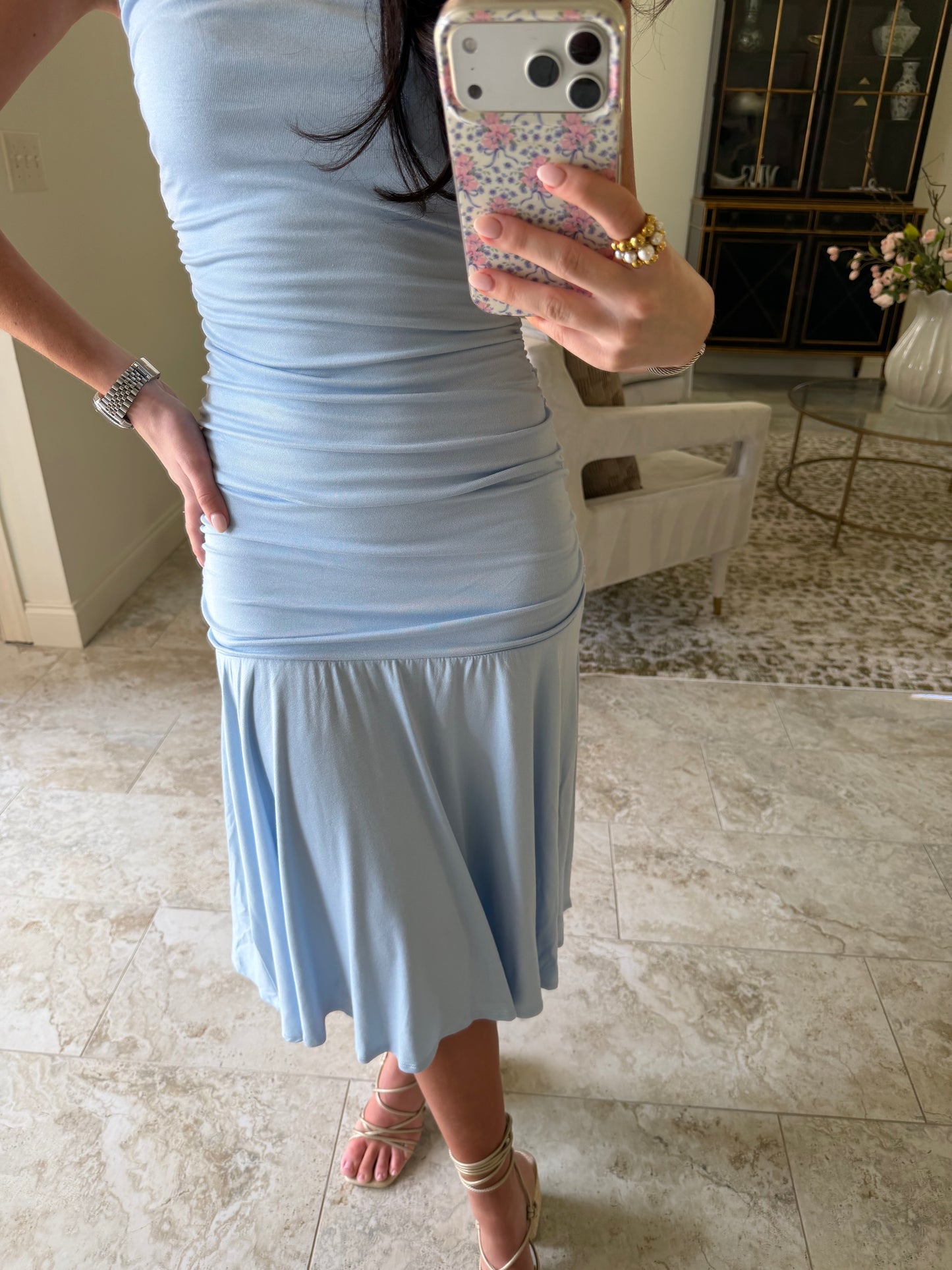 Blue Ocean Ribbed Dress